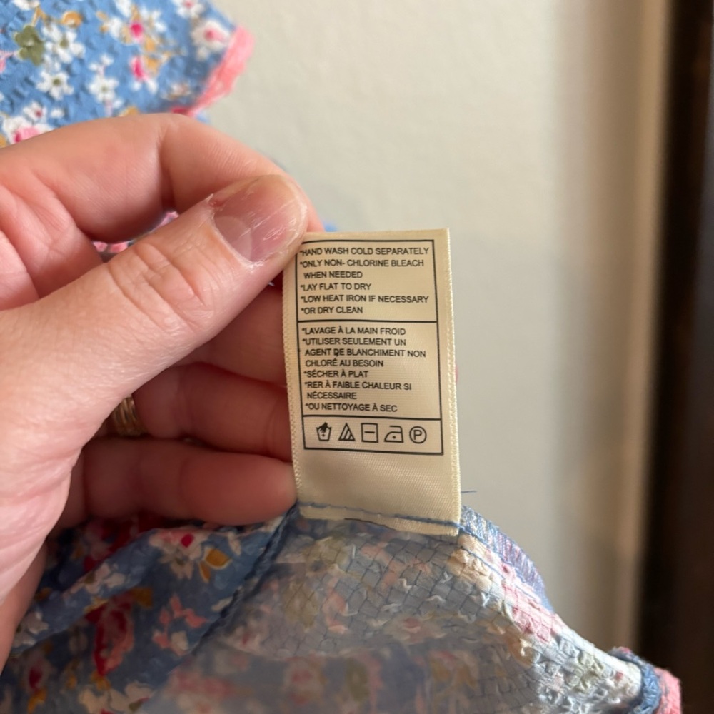 ❗️FINAL❗️NWT Betsey Johnson Blue and Pink Floral Mini Dress - Picture 7 of 10